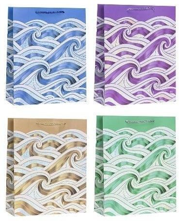 Torebka ozdobna 18x23x8cm hot-stamp mix ROZETTE