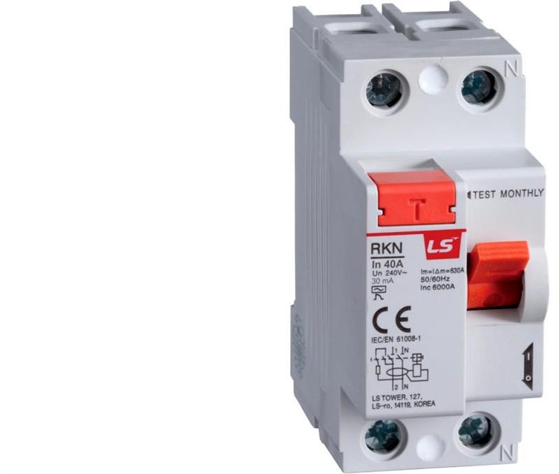 Wyłącznik różnicowoprądowy 2P 40A 0,03A typ A RKN2P 40A 30MAA 06220450R0