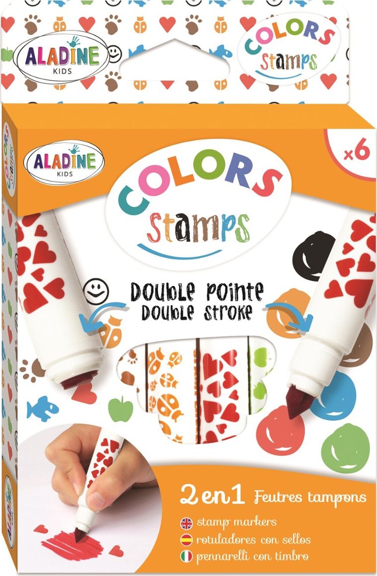 Aladine Stempelki - Markery 6 wzorów