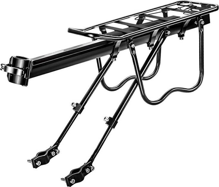 Aptel BAGAŻNIK rowerowy tylny 36x14cm aluminiowy czarny RW43