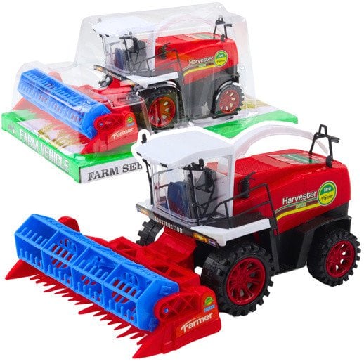 Kombajn Zbożowy Farmerski Rolniczy Heder Napęd Czerwony