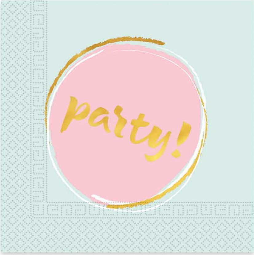 PROCOS Serwetki urodzinowe Pastelowe Party - 33 cm - 20 szt. uniwersalny