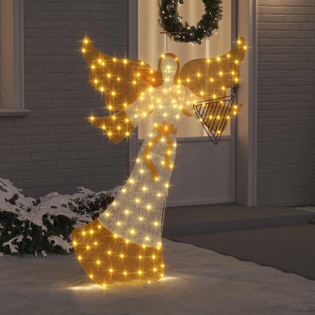 vidaXL Podświetlany kąt Ciepła biel 116 x 29 x 158.5 cm Poliester