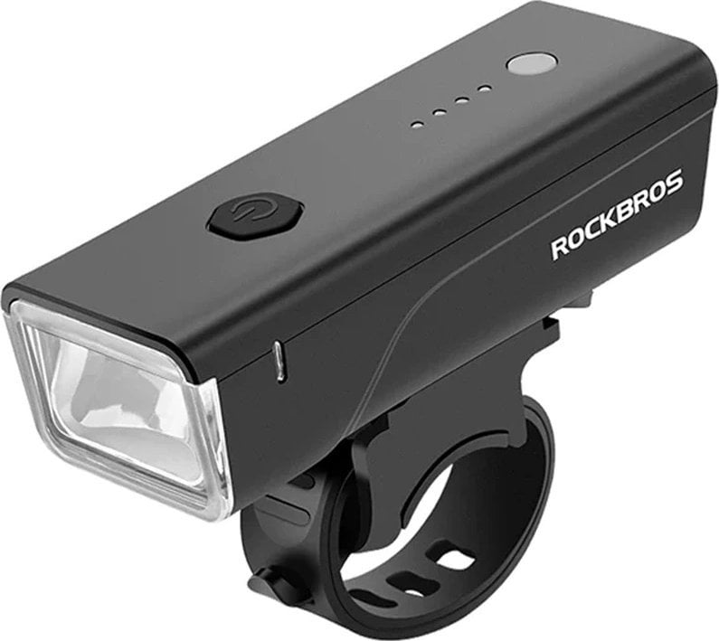 RockBros Lampka rowerowa przednia Rockbros 24510003001 260 lm + kabel USB-C - USB-A - czarna