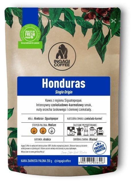 Kawa ziarnista Ingagi Kawa ziarnista Coffee Honduras 250g