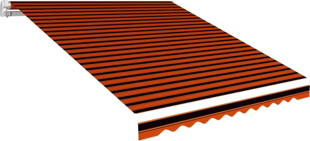 vidaXL Tkanina do markizy, pomarańczowo-brązowa, 350 x 250 cm