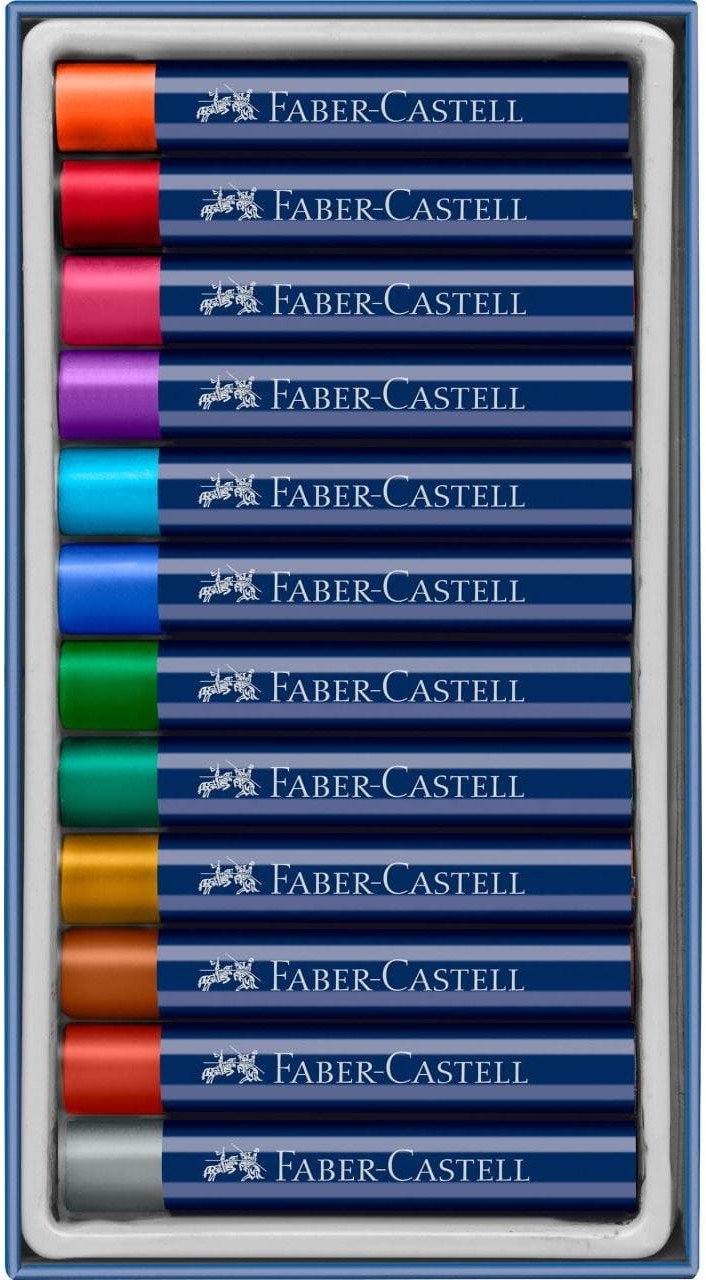 FABER-CASTELL Ölpastellkr. metallic 12er Kartonetui