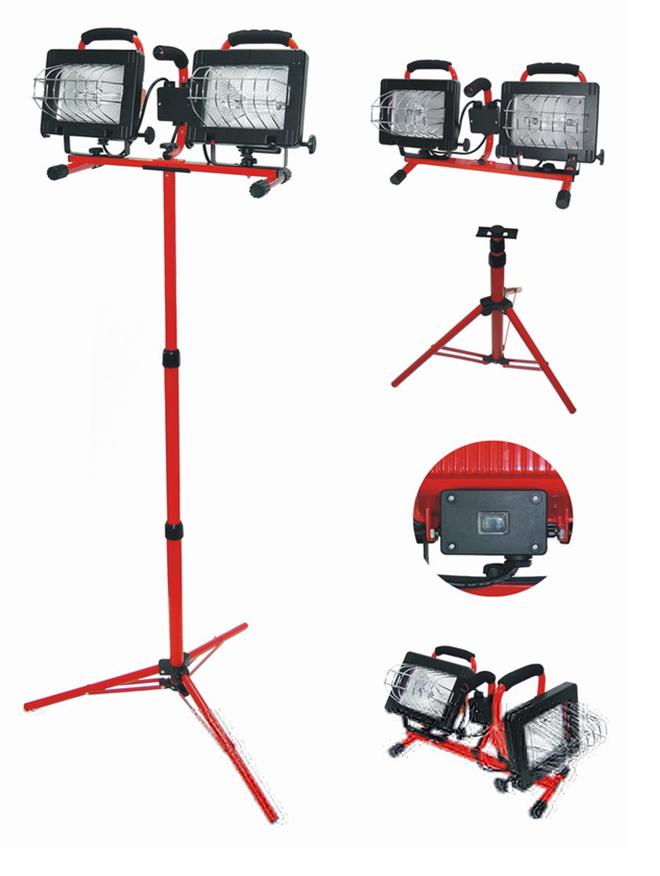 Pro-Line Lampa halogenowa podwójna na statywie przenośna 2x500W (66158)