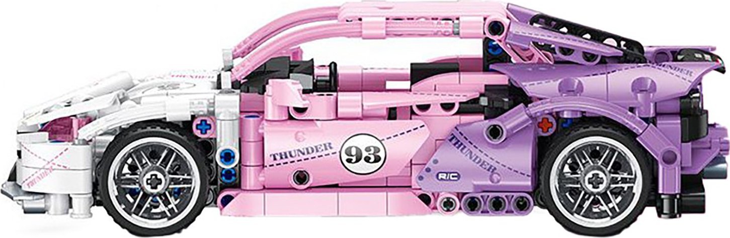 Ramiz Zestaw Klocków Autko Sportowe Różowe 652el.