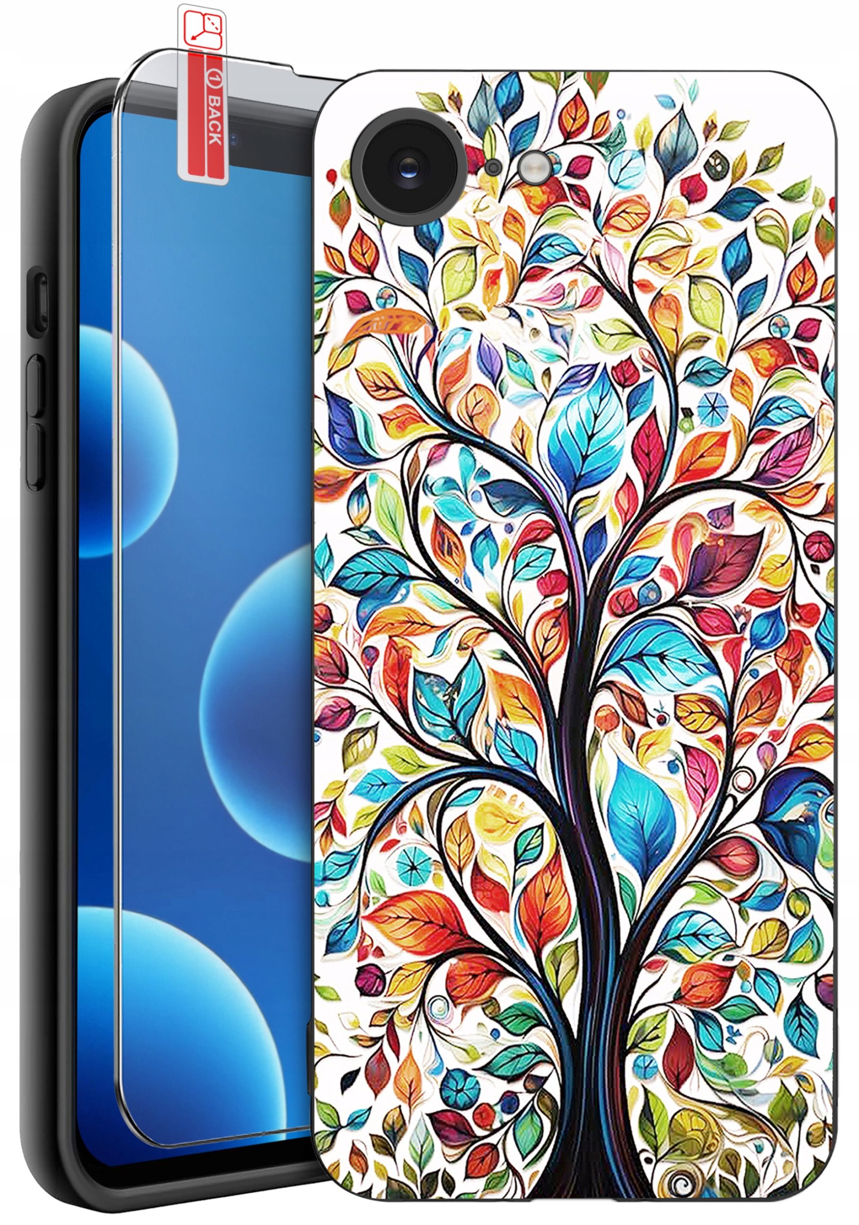 ETUI do iPhone 16e | WZORY | SILIKONOWE MATT CASE + SZKŁO 9H