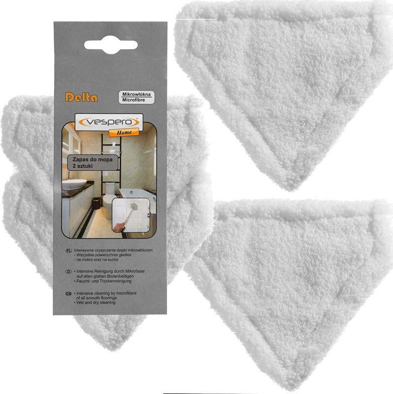Vespero VESPERO - Zapas do mopa - mikrofibra - trójkątny - 2 szt.
