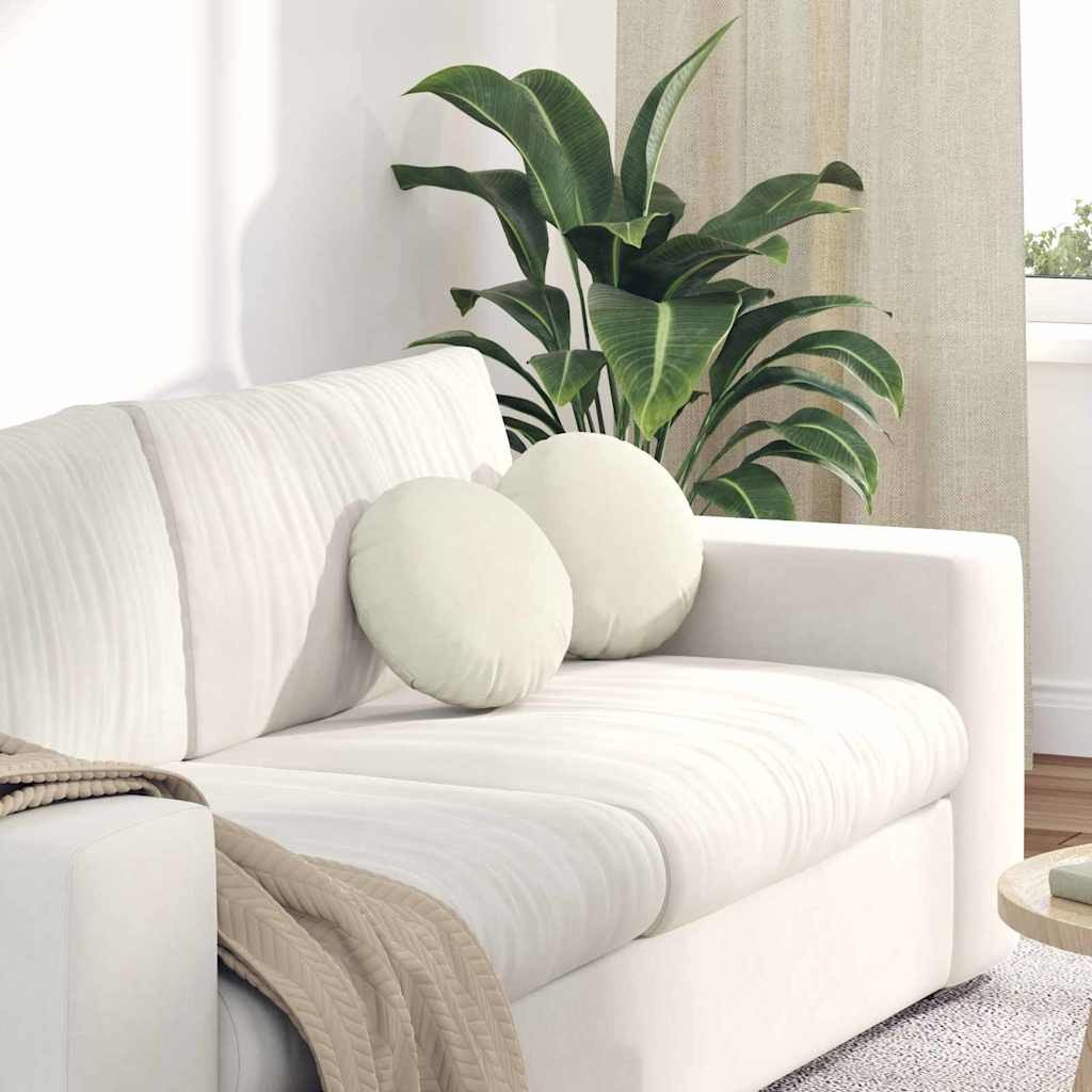 vidaXL Poduszki na siedziska 2 pcs Kremowy 40 x 13 cm Aksamit