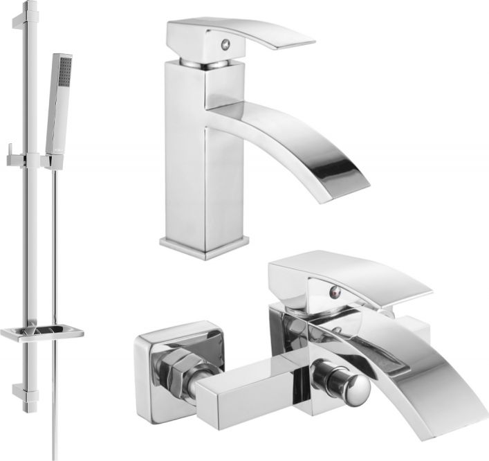 Mexen Mexen Libra DQ77 zestaw wannowy, chrom - 745103DQ77-00