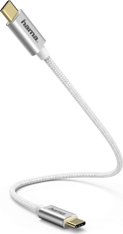 Kabel USB Hama USB-C - USB-C Biały (183332)