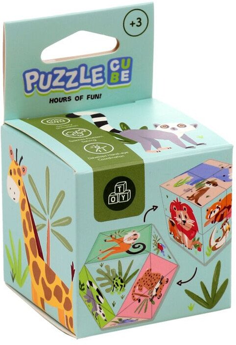 Puzzle w kształcie kostki Zoo
