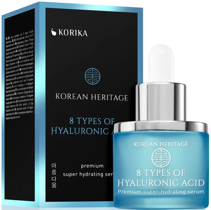 Korika Korean Heritage Acid Premium Serum Nawilżające Serum Do Twarzy Z 8 Rodzajami Kwasu Hialuronowego - 30Ml