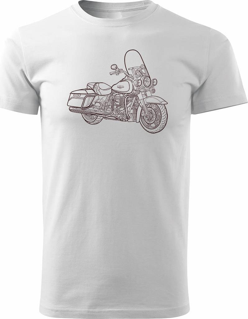 Topslang Koszulka motocyklowa na motor Harley Road King męska biały REGULAR r. XXL