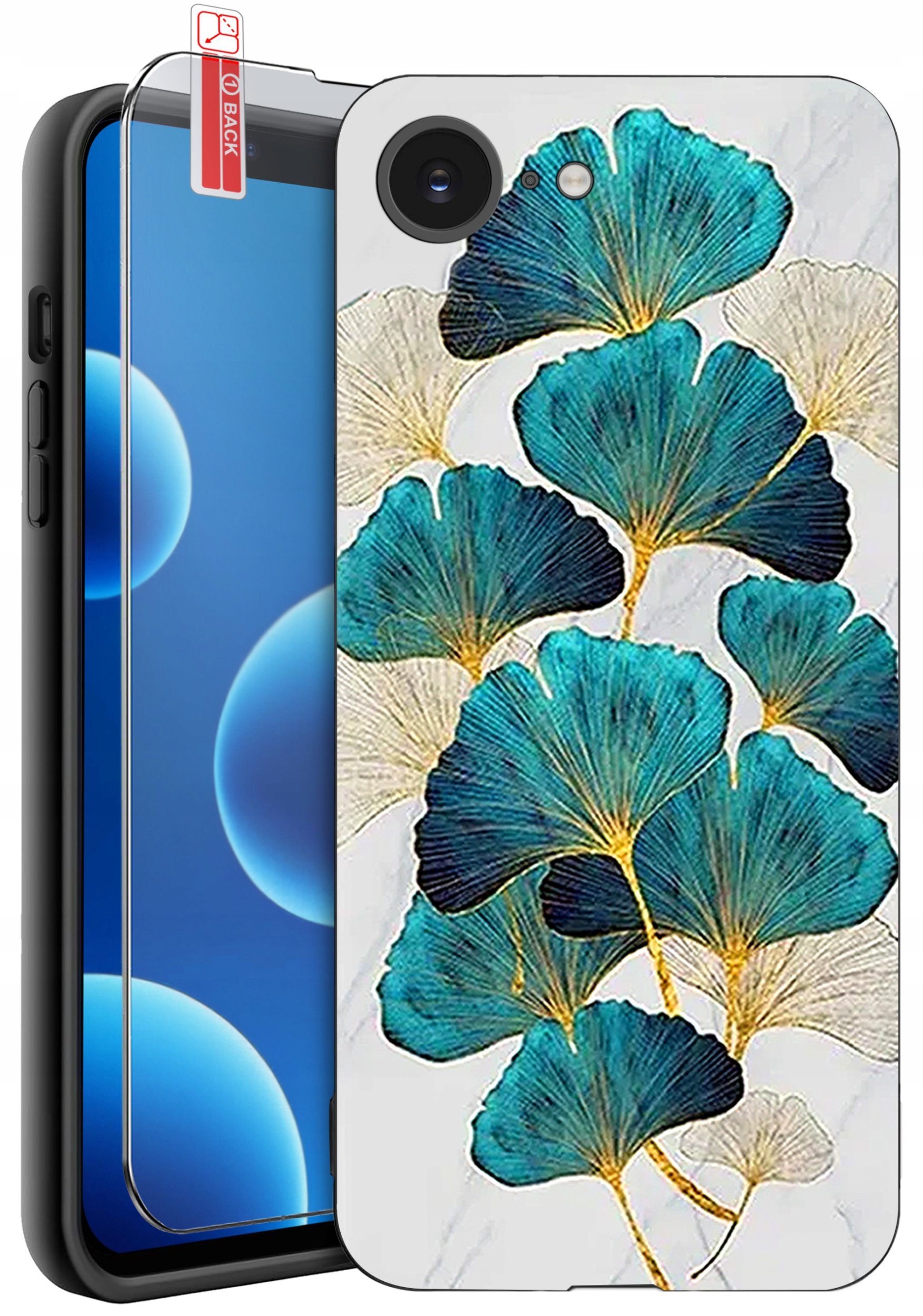 ETUI do iPhone 16e | WZORY | SILIKONOWE MATT CASE + SZKŁO 9H