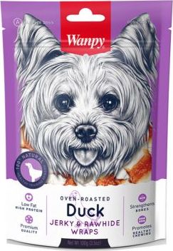 Wanpy Przysmak dla Psa Kostki Owinięte KACZKĄ 100 g