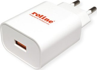 Adapter USB Roline Ładowarka USB ROLINE z wtyczką euro, 1 port, QC3.0, 18W