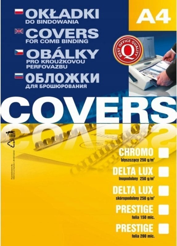 Argo Karton do bindowania błyszczący A4 CHROMO 408015 biały 250g/m2 25 szt.