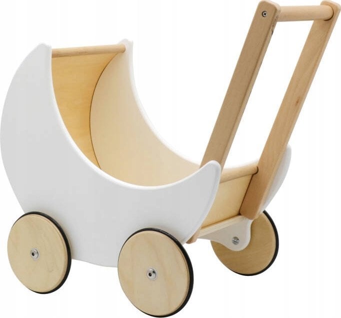 Uroczy Drewniany Wózek retro dla lalek Pchacz dla dzieci ZA5484