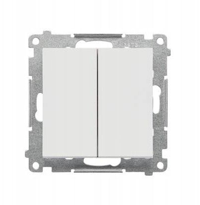 Łącznik świecznikowy Kontakt-Simon 55 TW5.01/114 moduł 10 AX, 250V~, szybkozłącza jasnoszary mat