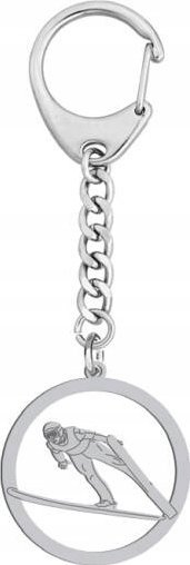 Radziszewska Jewellery Brelok Srebrny Skoki Narciarskie Skoczek 925 Prezent GRAWER GRATIS