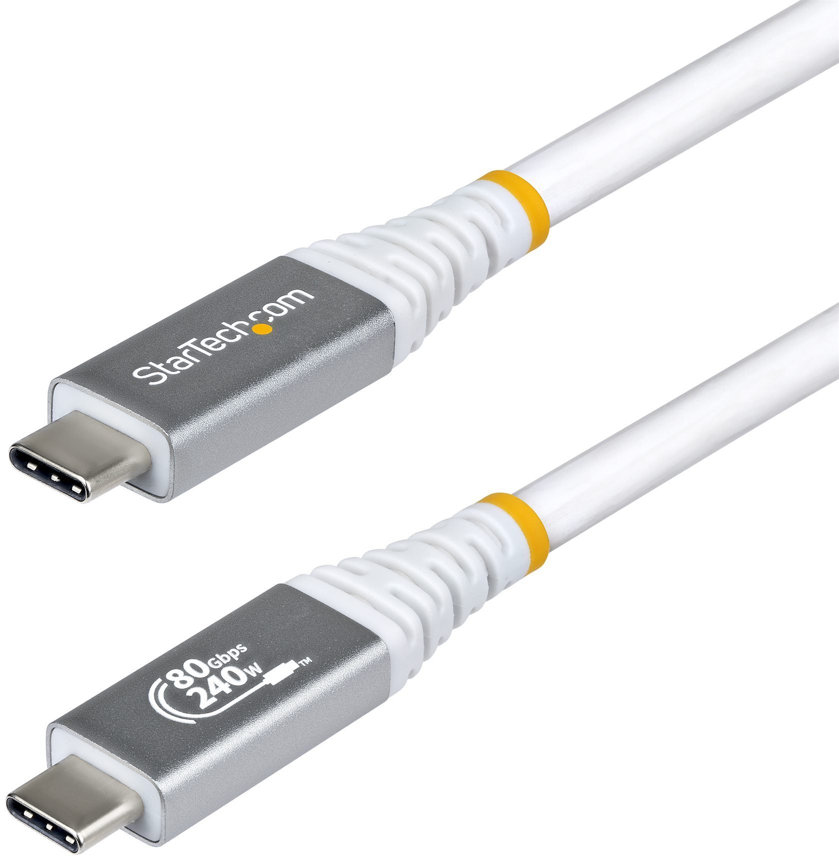 StarTech CC50CM80GUSB4CABLEW kabel USB USB4 Gen 4x2 0,5 m USB C Biały