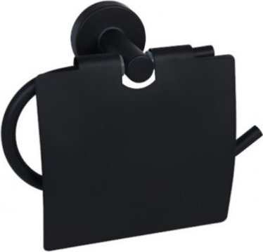 Bisk UCHWYT PAPIERU TOALET. Z KLAPKĄ FORYOU CZARNY BISK