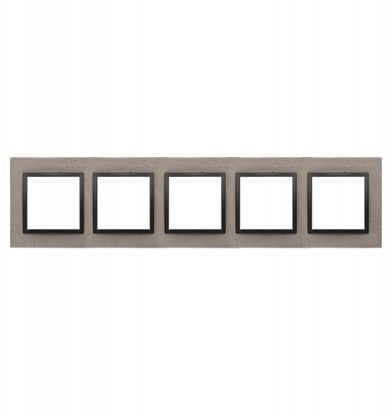 Kontakt-Simon Simon 54 Nature Ramka 5-krotna betonowa, czarny Charakter DRN5/98