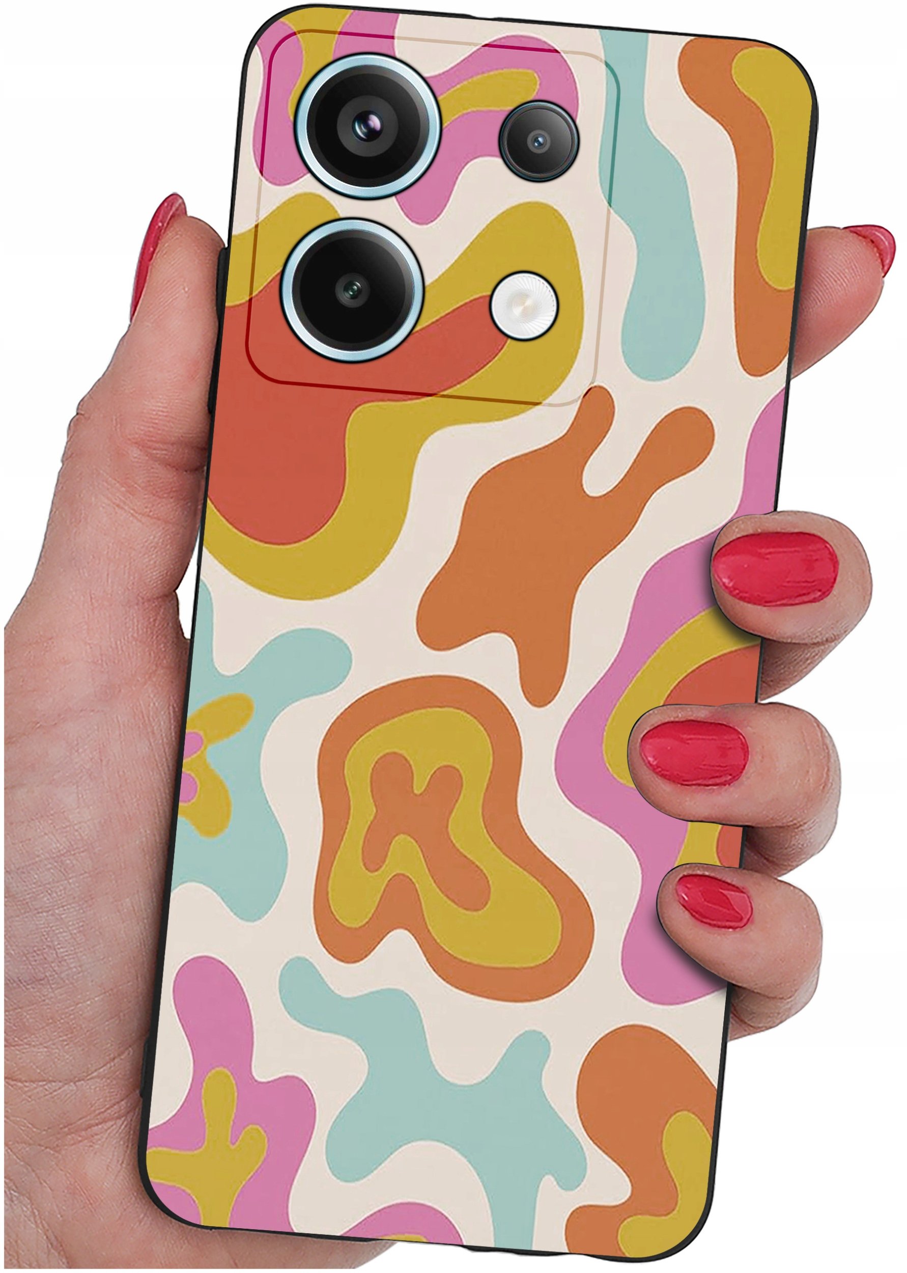 ETUI do Xiaomi Redmi Note 13 Pro 5G WZORY |SILIKONOWE MATT CASE +SZKŁO 9H