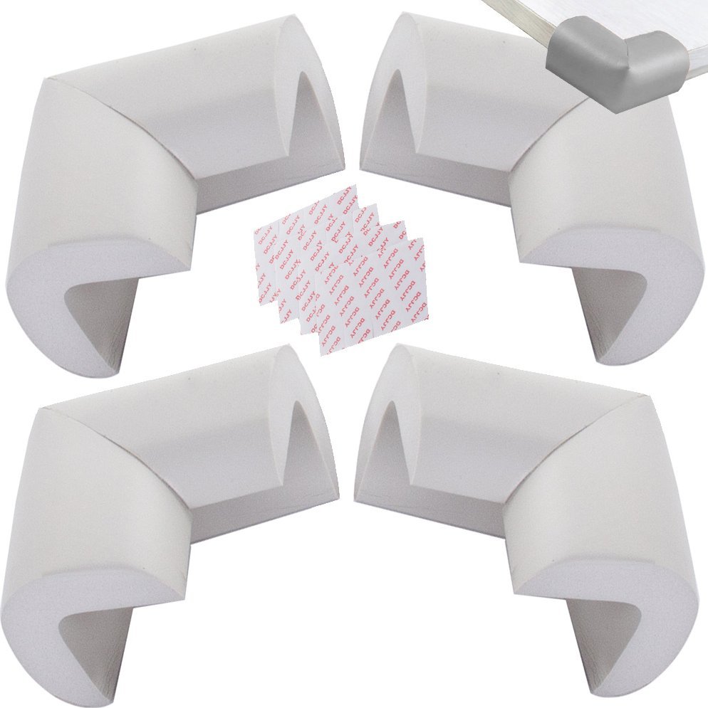 Verk Narożniki piankowe osłona na rogi meble na kanty mebli szare przylepce x4 Narożniki piankowe osłona na rogi meble na kanty mebli szare przylepce