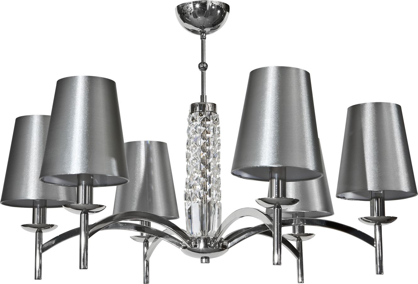 Lampa wisząca Witek Home Lampa wisząca kryształowa Silver Glam 5054/6