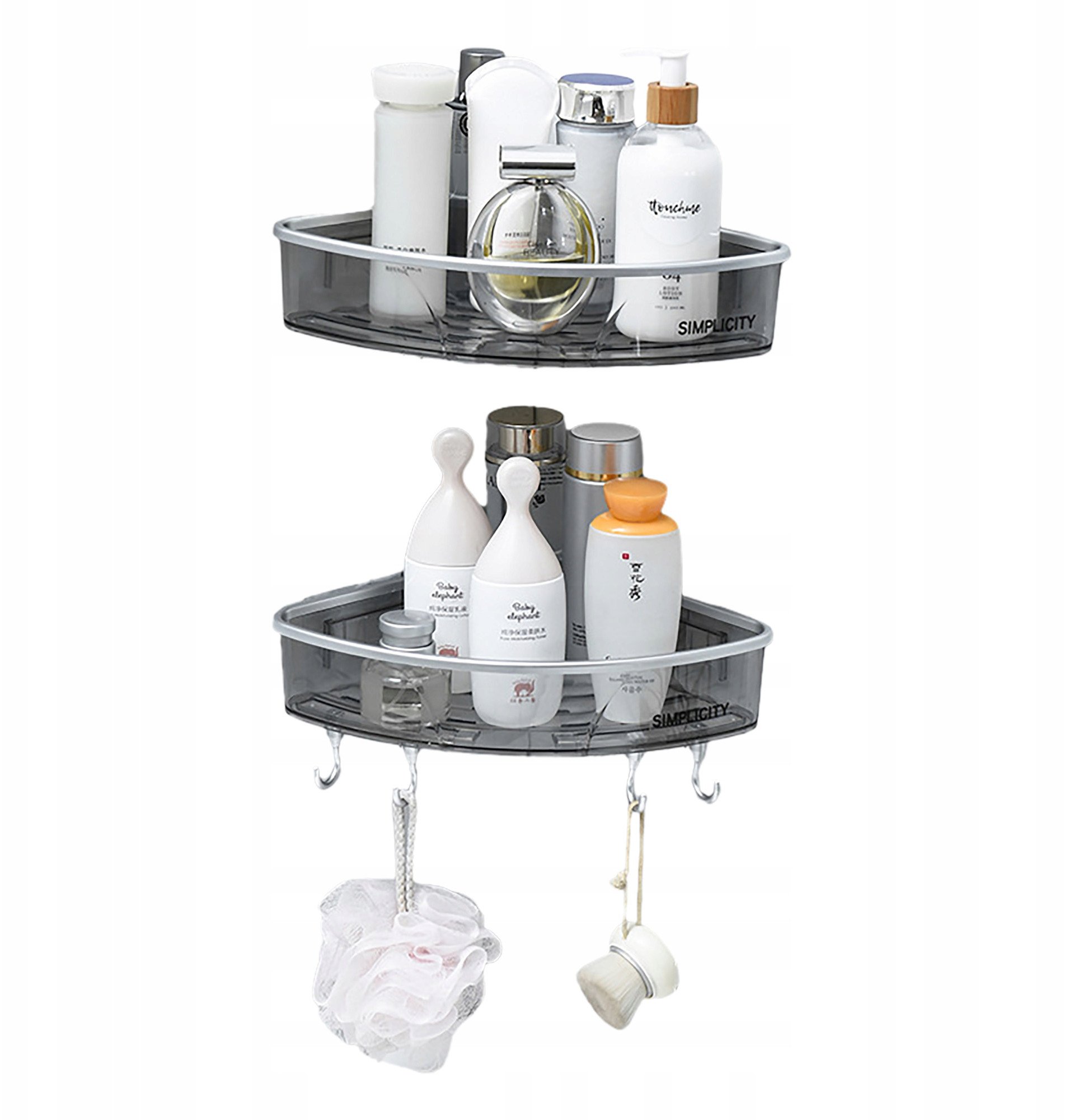 PÓŁKA Łazienkowa PRYSZNICOWA Narożna PODWÓJNA