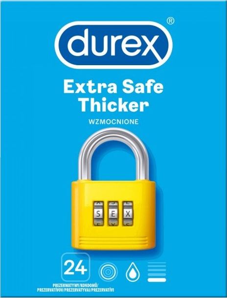 Durex Durex Extra Safe Thicker prezerwatywy wzmocnione 24 szt