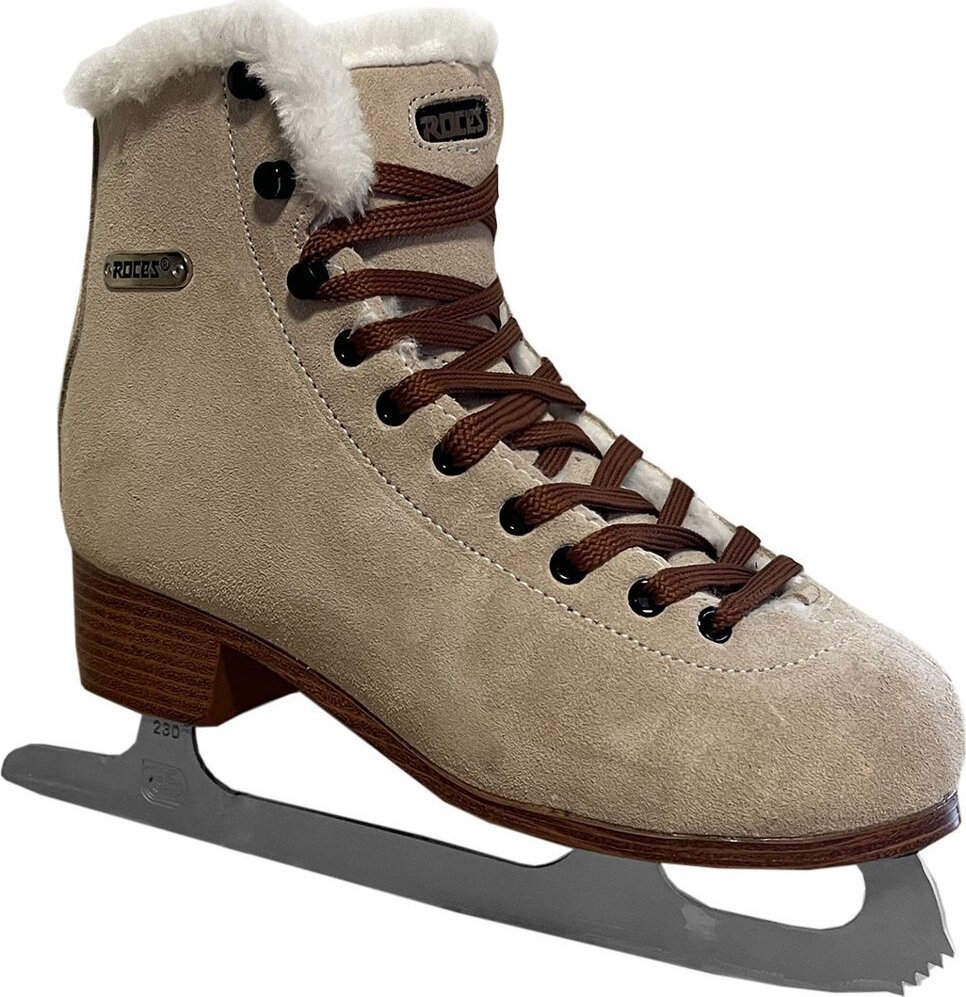 Roces Łyżwy figurowe Roces Suede Eco-Fur beżowo-brązowe 450702 00001 38