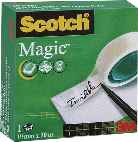 Staples SCOTCH Taśma klejąca MAGIC matowa w pudełku 810, 19mmx10m