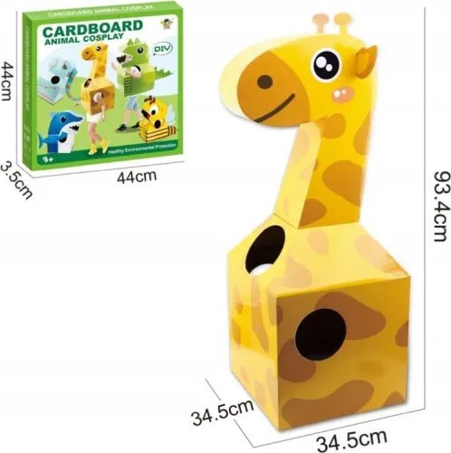 Kartonowa żyrafa kostium przebranie | Bezpieczne zakupy! Szybka wysyłka! oryginalne, zaplombowane pudełko!