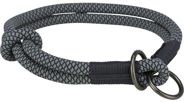 Soft Rope, obroża zaciskowa, dla psa, czarna/szara, nylon, S: 35 cm/o 10 mm
