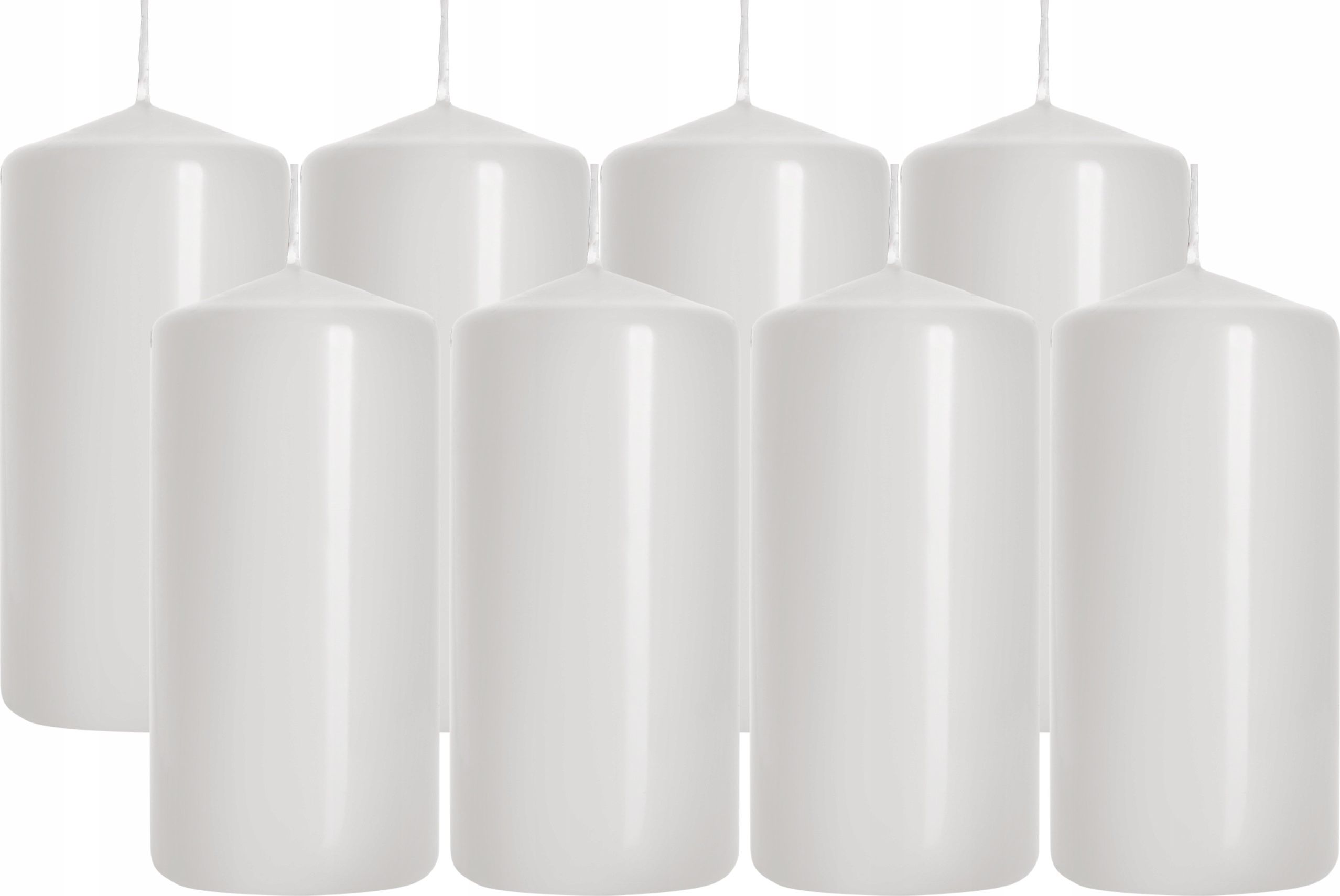 Bispol Świeca walec BISPOL 20H 10CM SW50/100 BIAŁA 8szt.