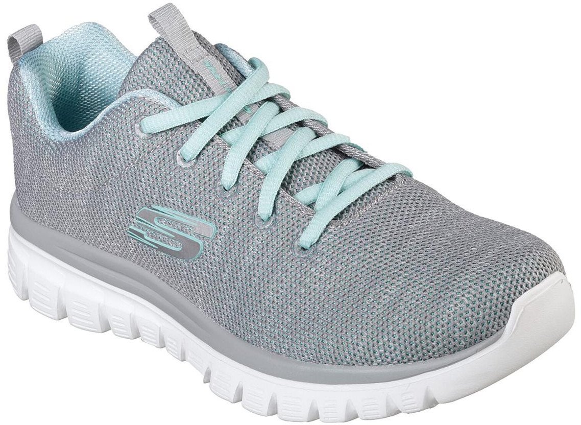 Skechers damskie buty sportowe Graceful Twisted Fortune 12614 GYMN Gray/Mint 38,5
