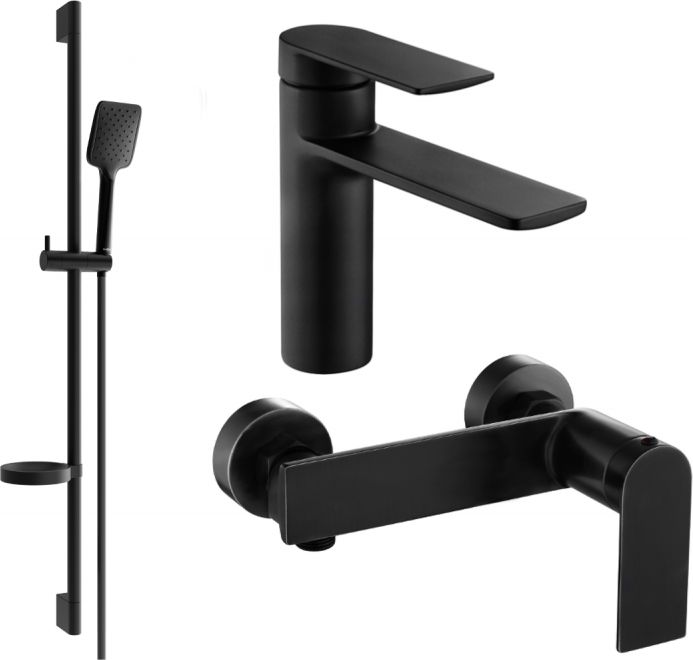 Mexen Mexen Zero DS62 zestaw prysznicowy, czarny - 71104DS62-70