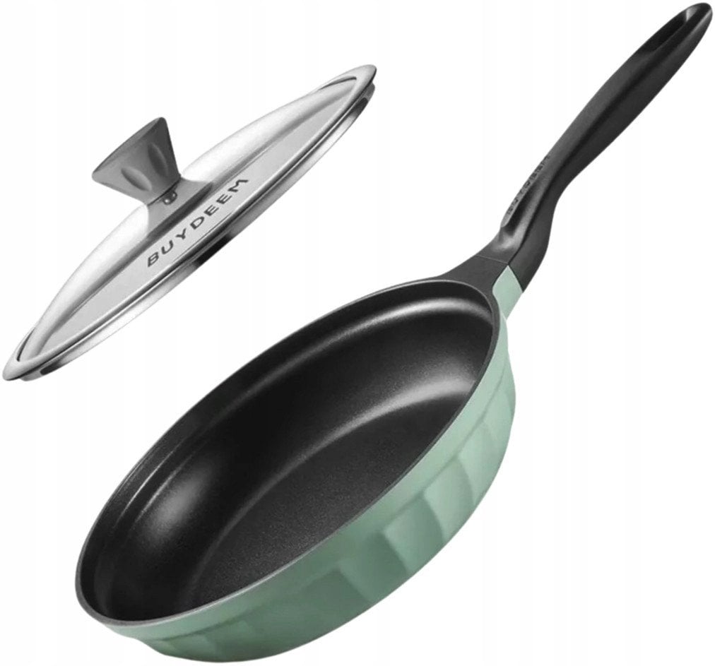 BUYDEEM Aluminiowa patelnia z nieprzywierającą powłoką 25 cm, model CP151, kolor Cozy Greenish