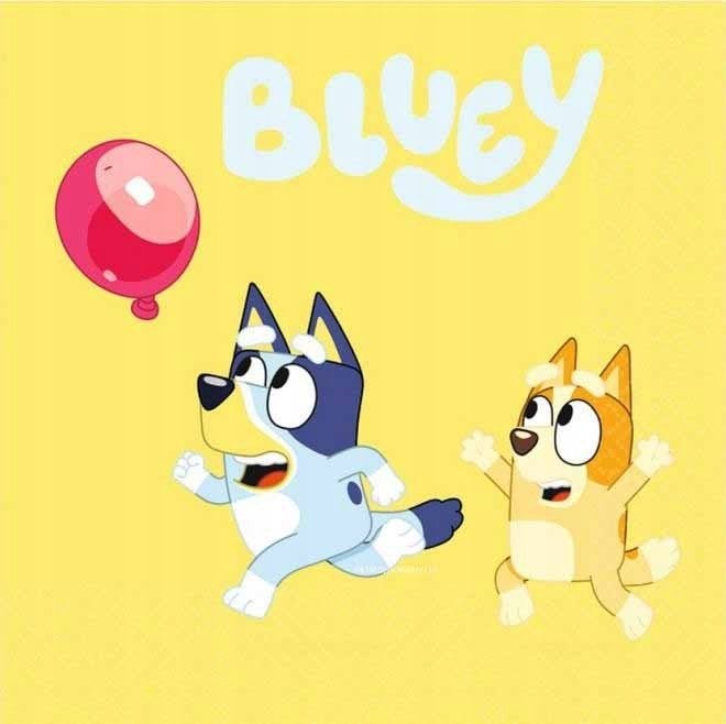 Party Deco Serwetki Bluey 33x33cm 16szt