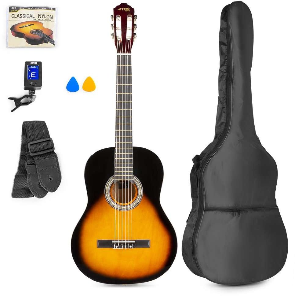Zestaw: Gitara klasyczna 39'' SoloArt Max sunburst+ akcesoria one size