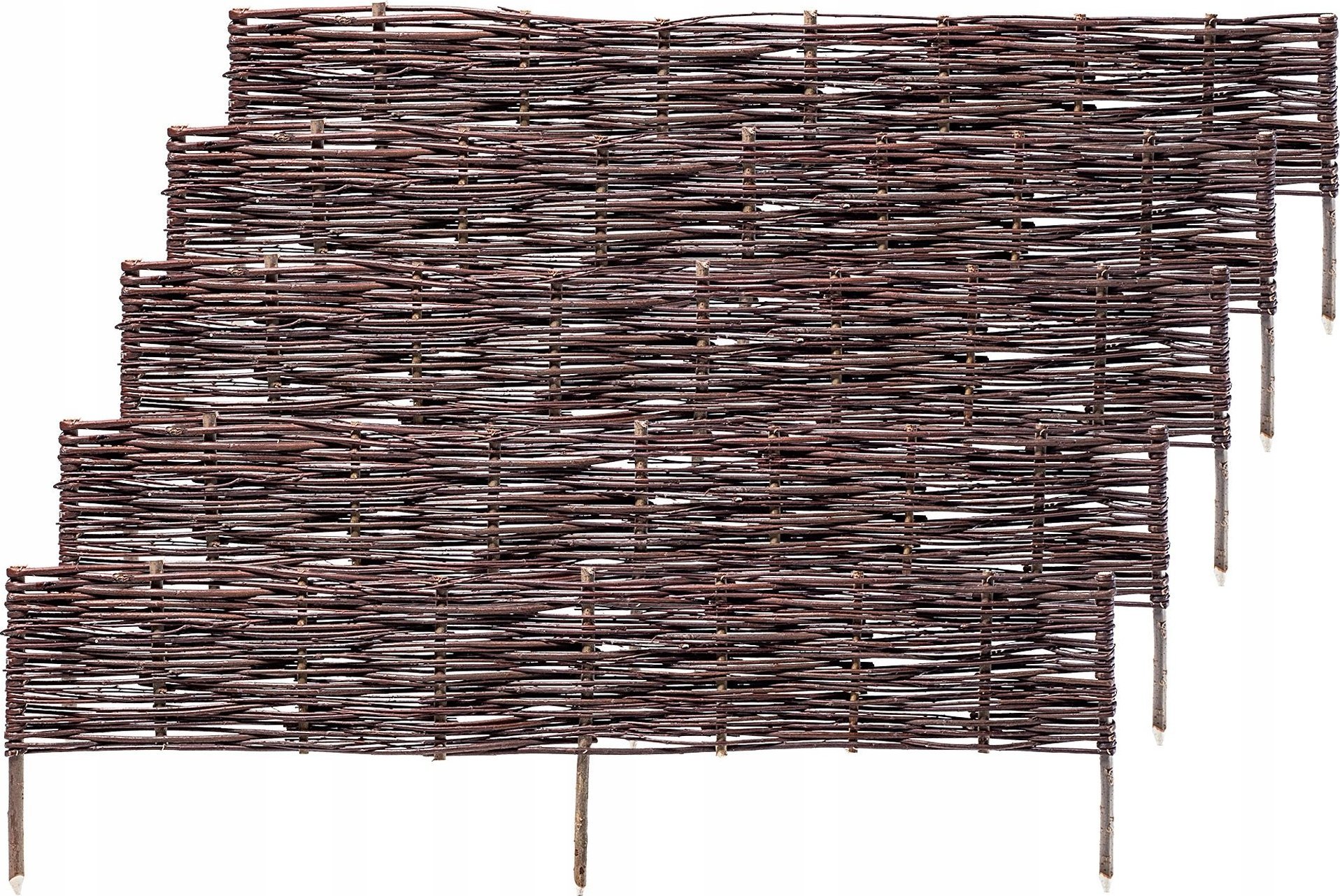 Kadax Palisada Ogrodowa 120x30cm Płotek Wiklinowy 5szt