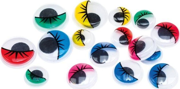 BREWIS Ruchome oczka BREWIS RO16 - 12, 15, 18mm 16szt. rzęsy kolorowe Brewis