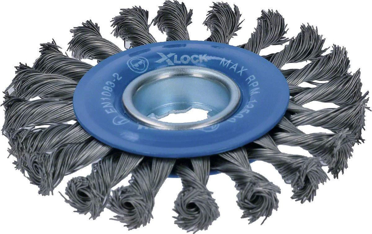 Bosch Bosch X-LOCK disc brush Heavy for Metal 115mm, knotted (O 115mm, 0.5mm wire)