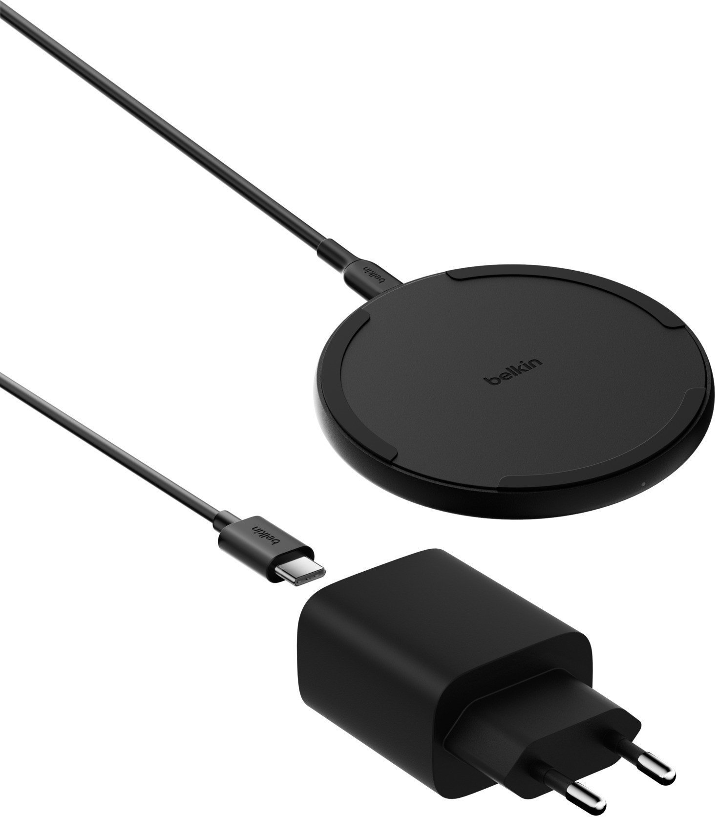 Ładowarka Belkin bezprzewodowa 15W, zasilacz 20W, czarna (WIA012KQBK)